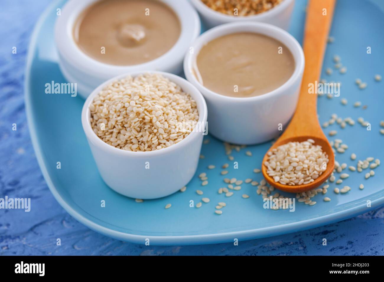 Tahini, sesame paste Stock Photo Alamy