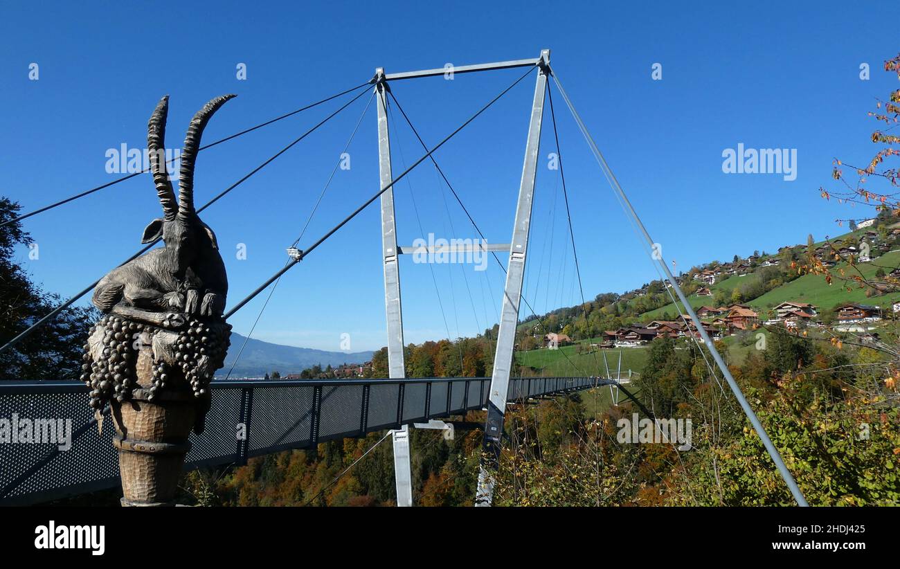 sigriswil panorama bridge Stock Photo