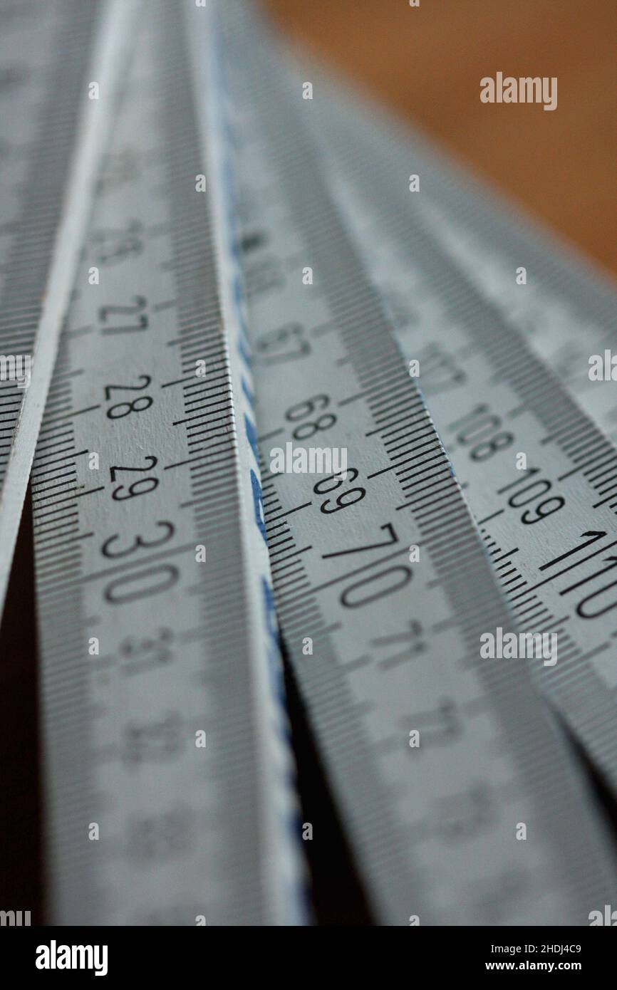 yardstick, folding rule, rule, ruler, yard stick, yardsticks Stock
