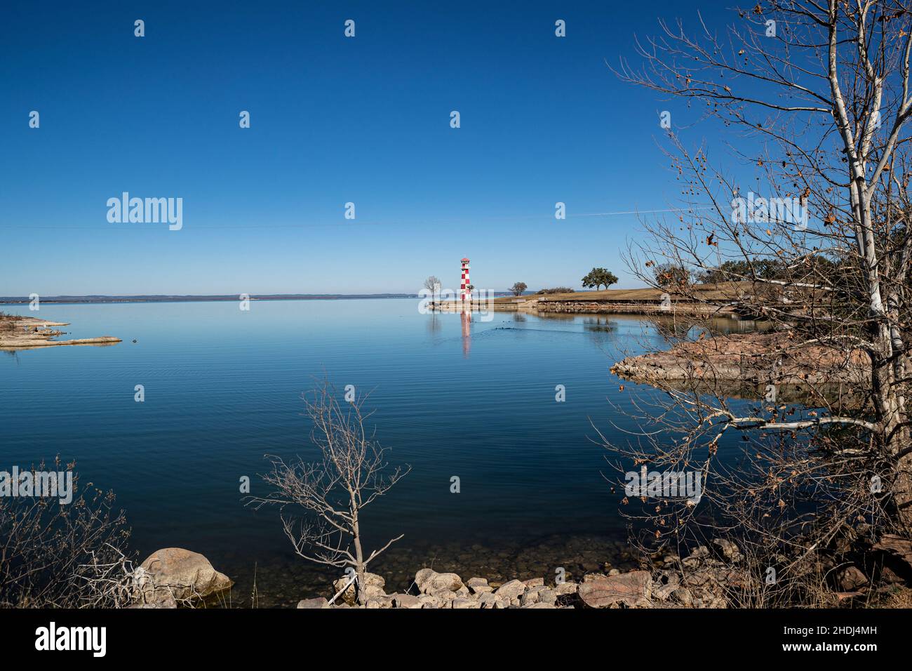 The lighthouse at Lake Buchanan Stock Photo Alamy
