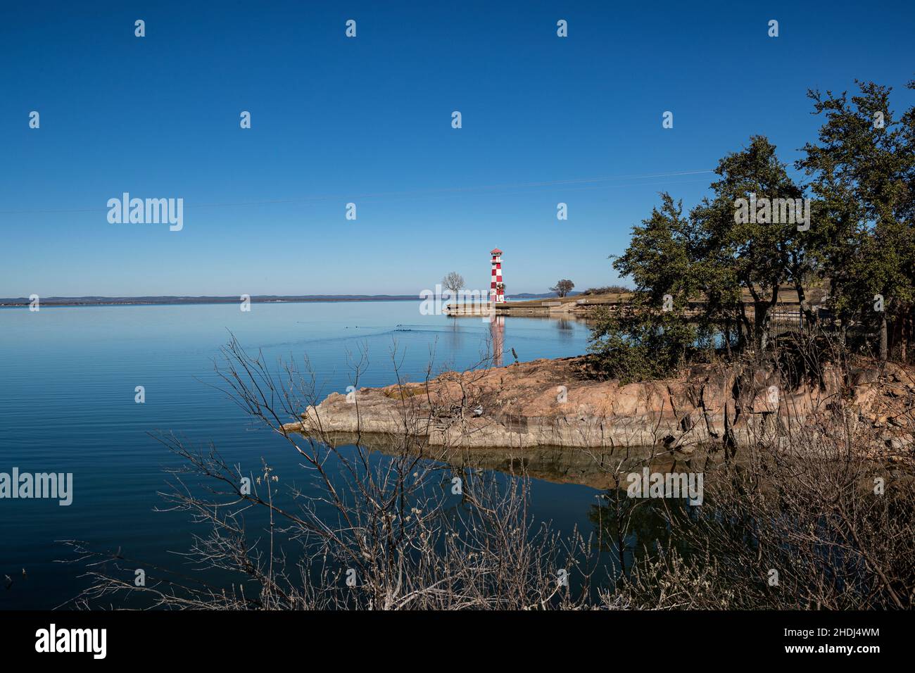The lighthouse at Lake Buchanan Stock Photo Alamy