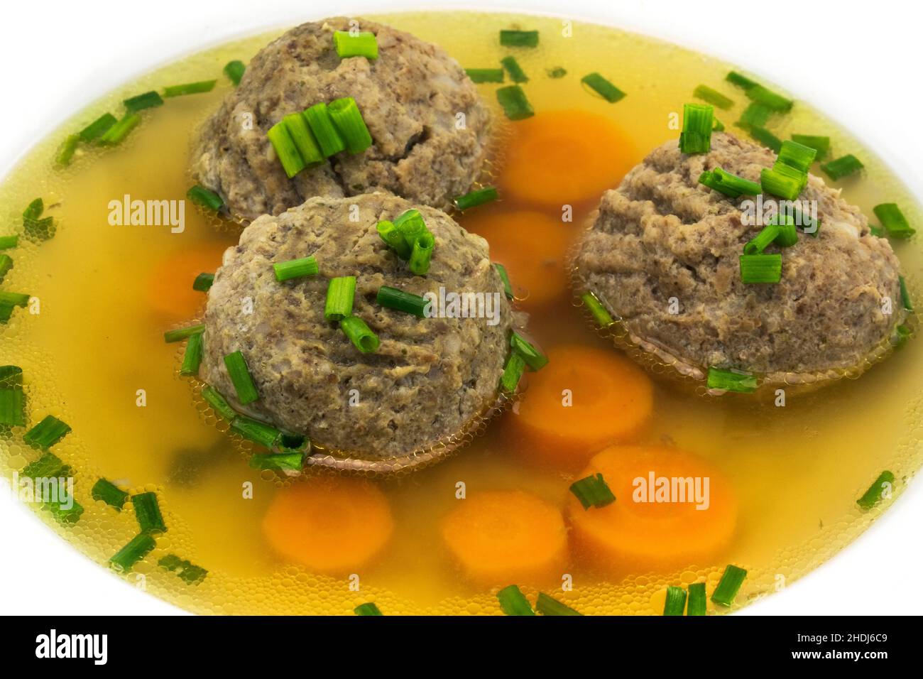 soup, liver dumpling, soups Stock Photo