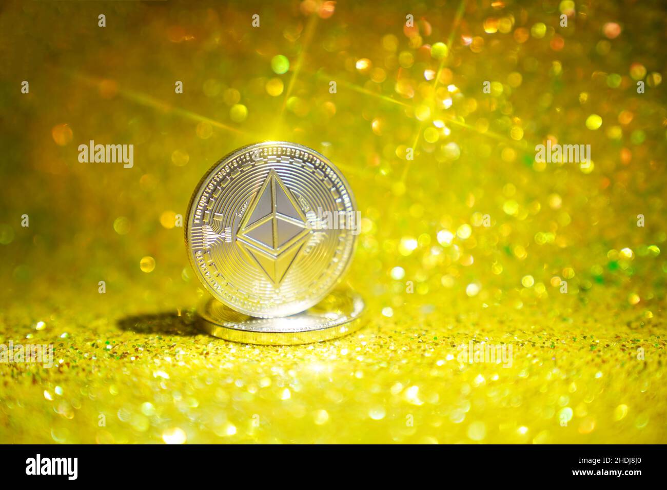 Reverse side of crypto currency golden bitcoin isolated on white Stock  Photo - Alamy