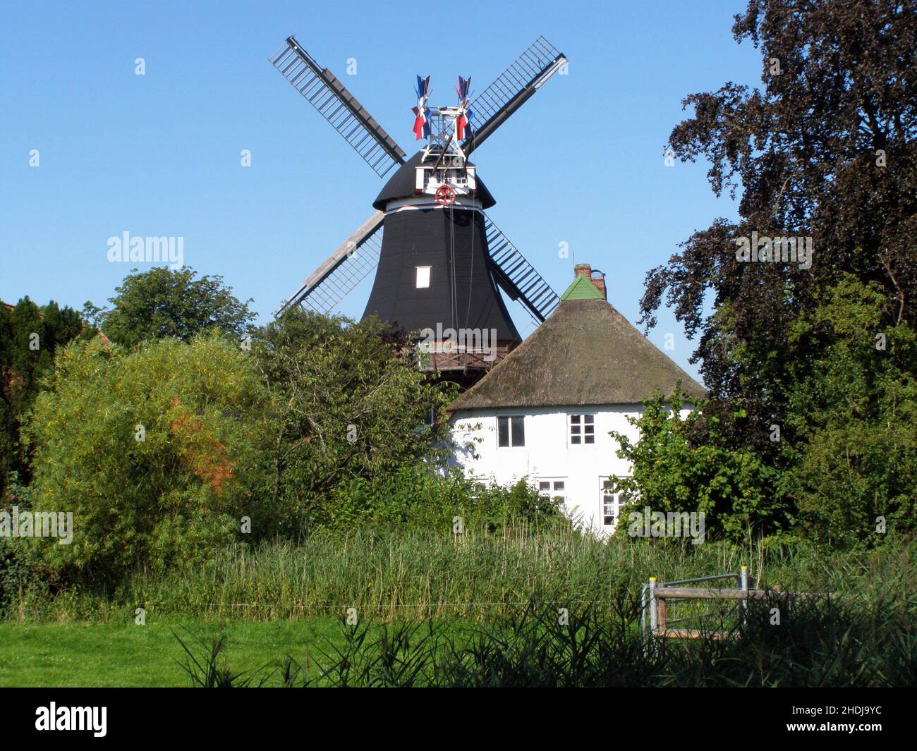 windmill, nordenham, Moorsee Mill, windmills Stock Photo