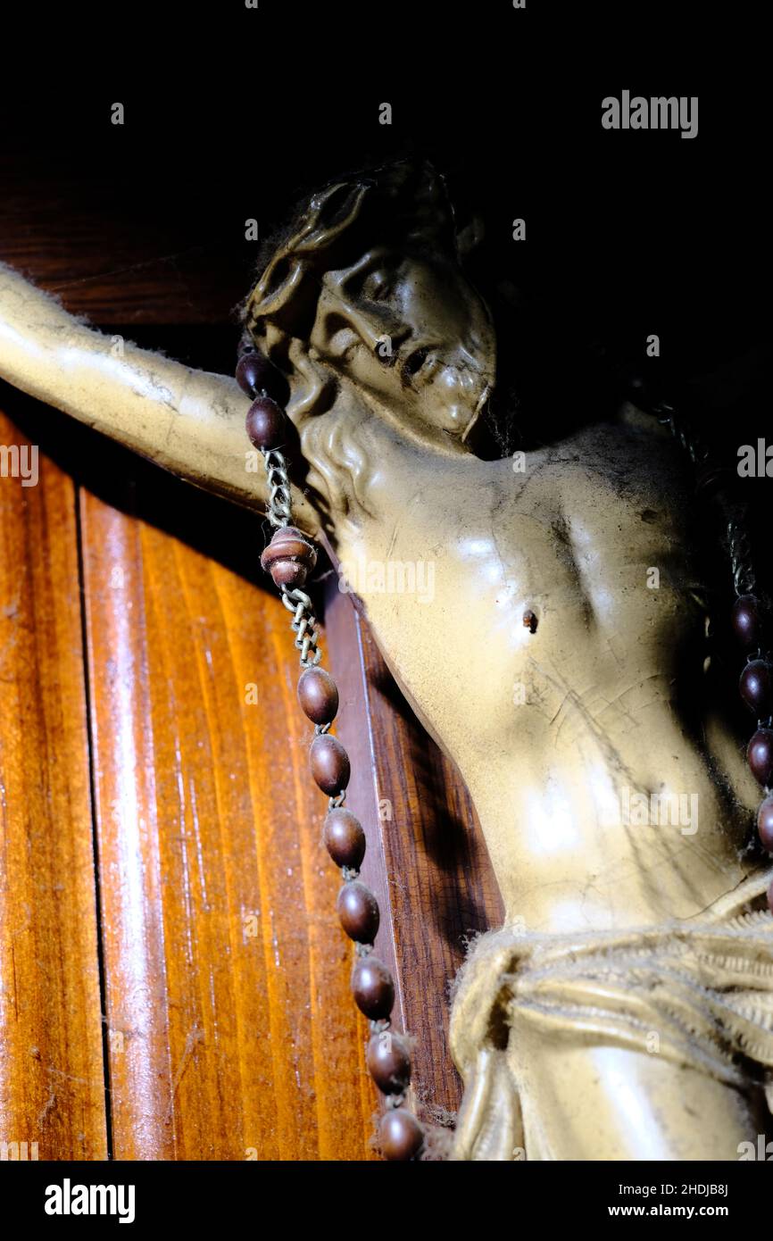 Christian religious symbol crucifix Jesus on the cross Stock Photo