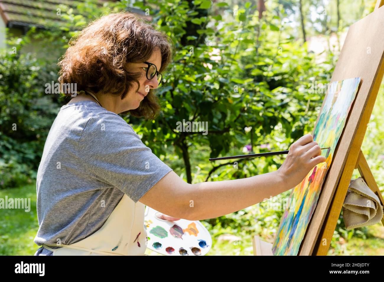 painting, easel, artist, drawing, easels, artists Stock Photo Alamy