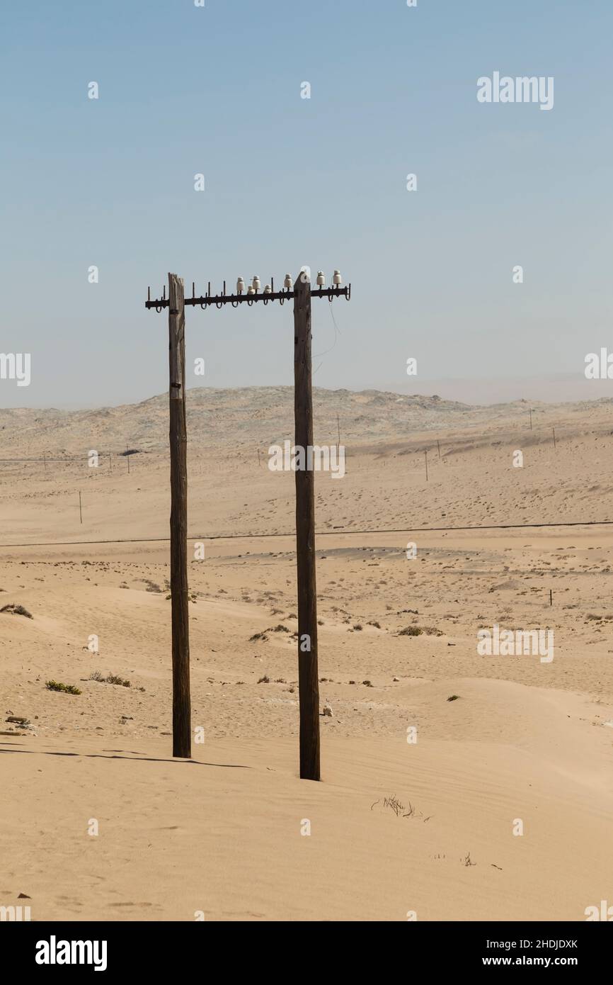 desert, electrical tower, deserts, wüste, electrical towers Stock Photo