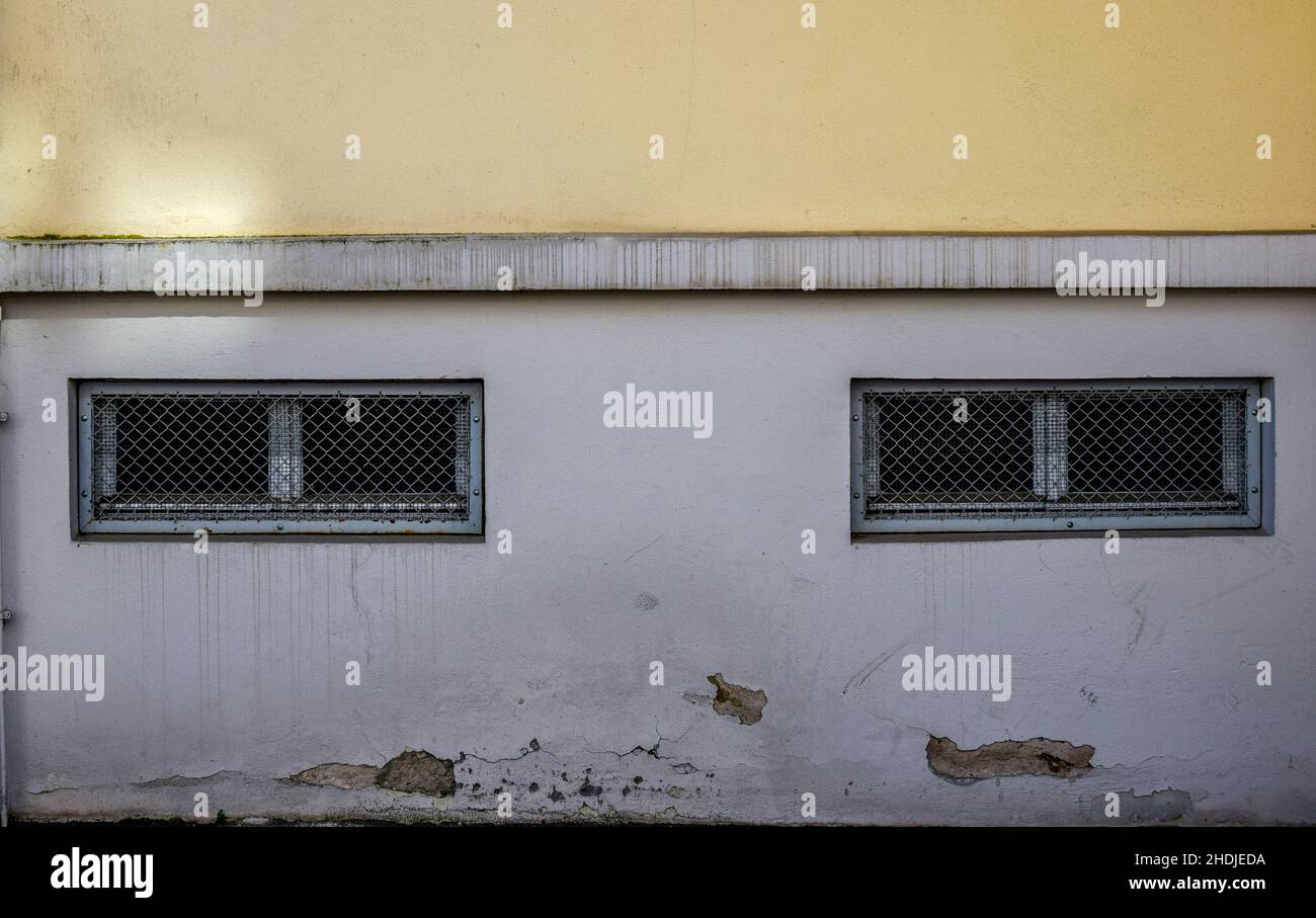 window, barred, windows, barreds Stock Photo