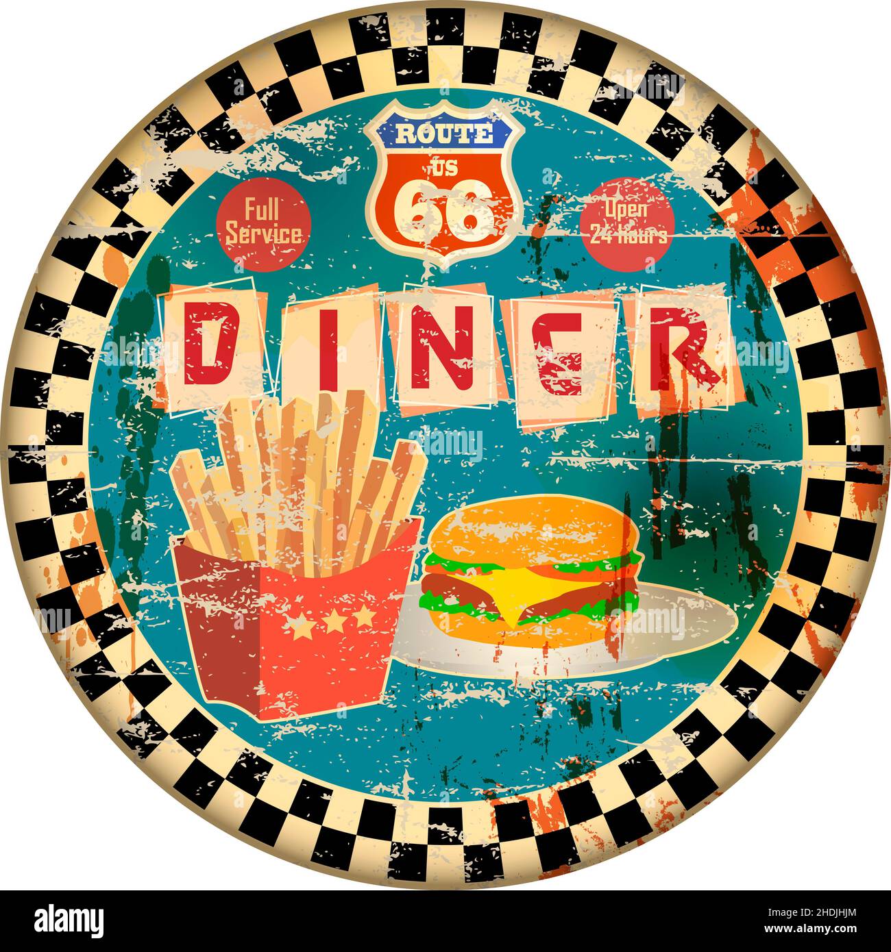 American Style Diner Food Clipart