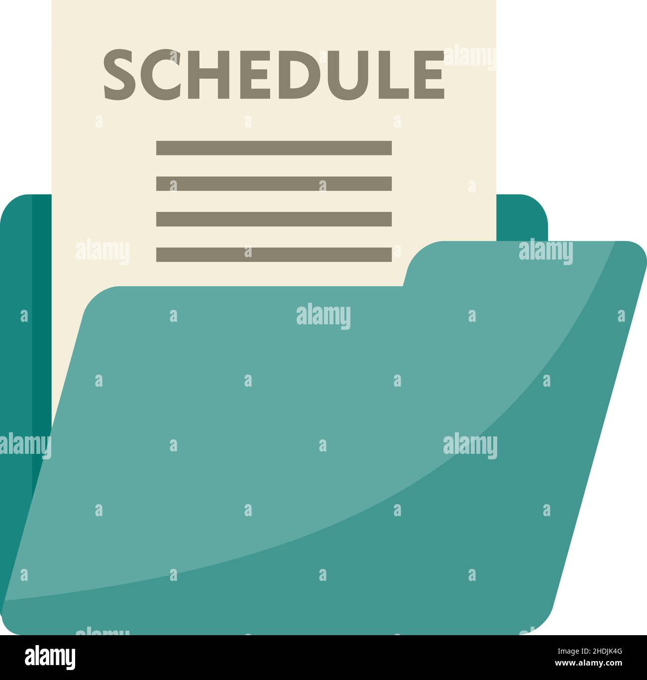 Syllabus schedule icon. Flat illustration of Syllabus schedule vector icon isolated on white background Stock Vector