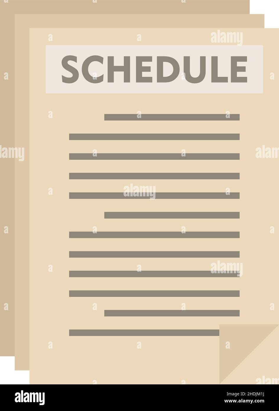 Syllabus paper schedule icon. Flat illustration of Syllabus paper schedule vector icon isolated on white background Stock Vector