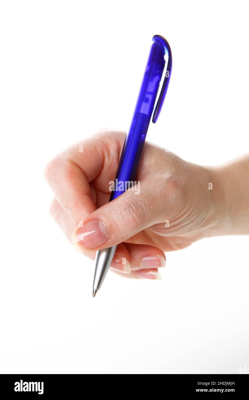 writing, pen, hand, pens, hands Stock Photo