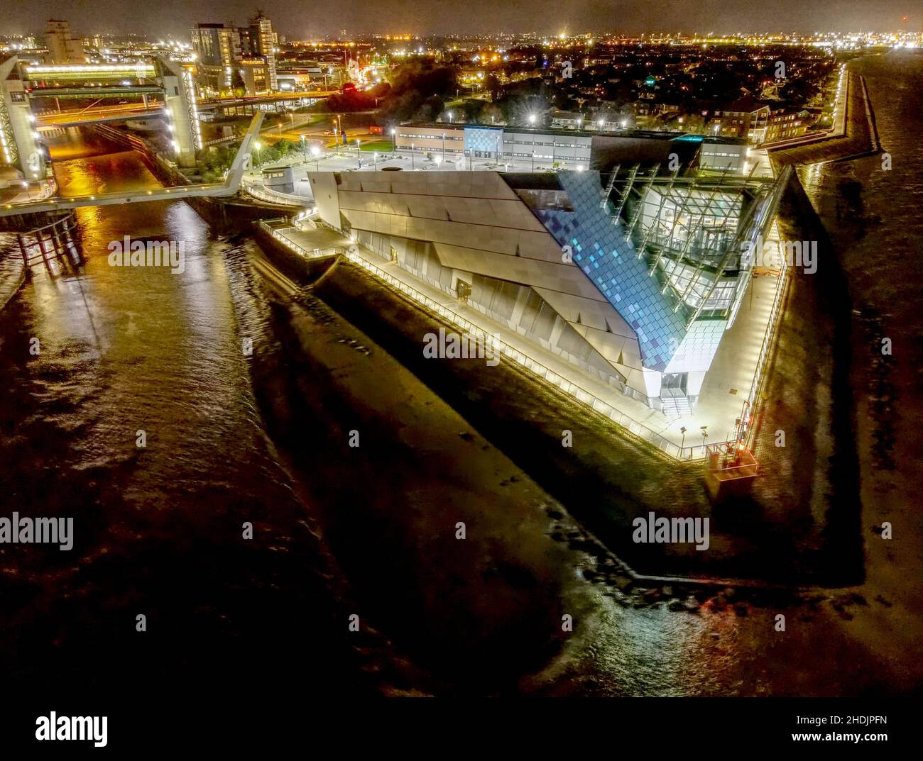 The deep hull at night stock photo alamy