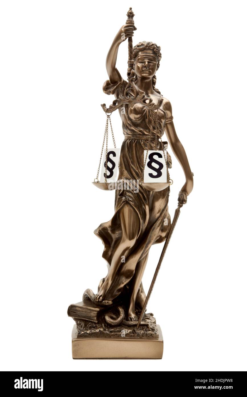 Justitia roman goddess justice symbols Cut Out Stock Images & Pictures