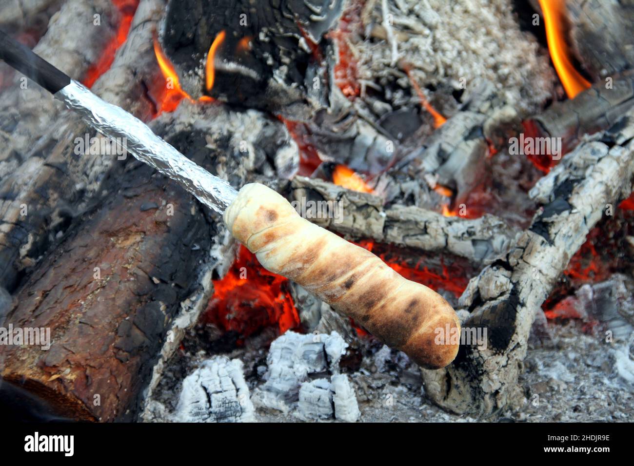 campfire, stock bread, campfires Stock Photo