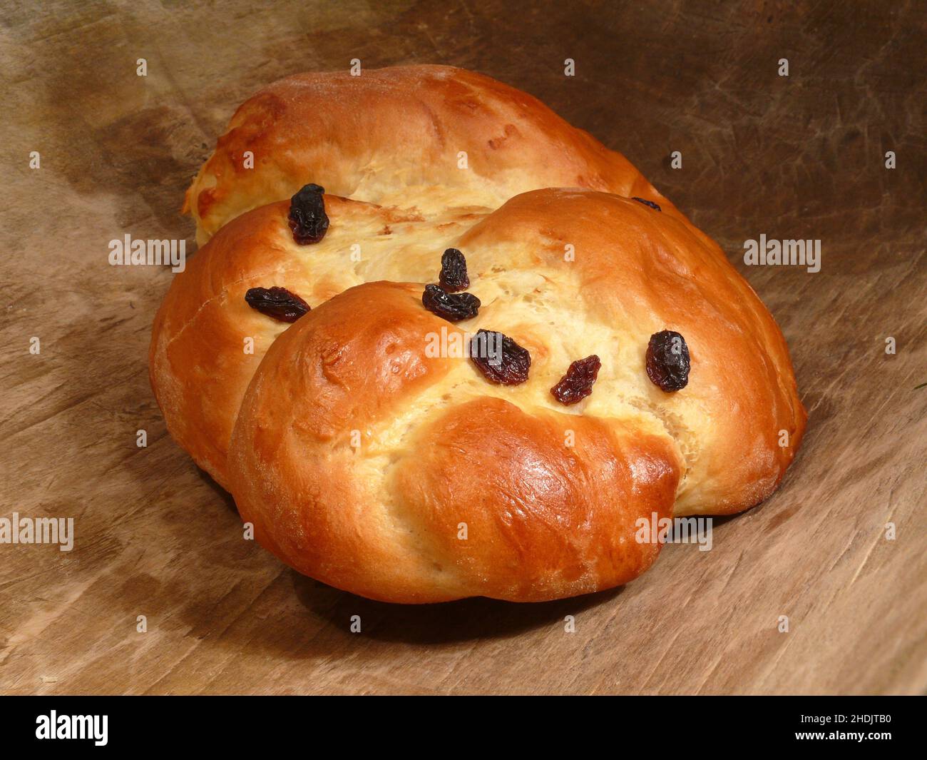 white bread, raisins pigtail, white breads Stock Photo Alamy