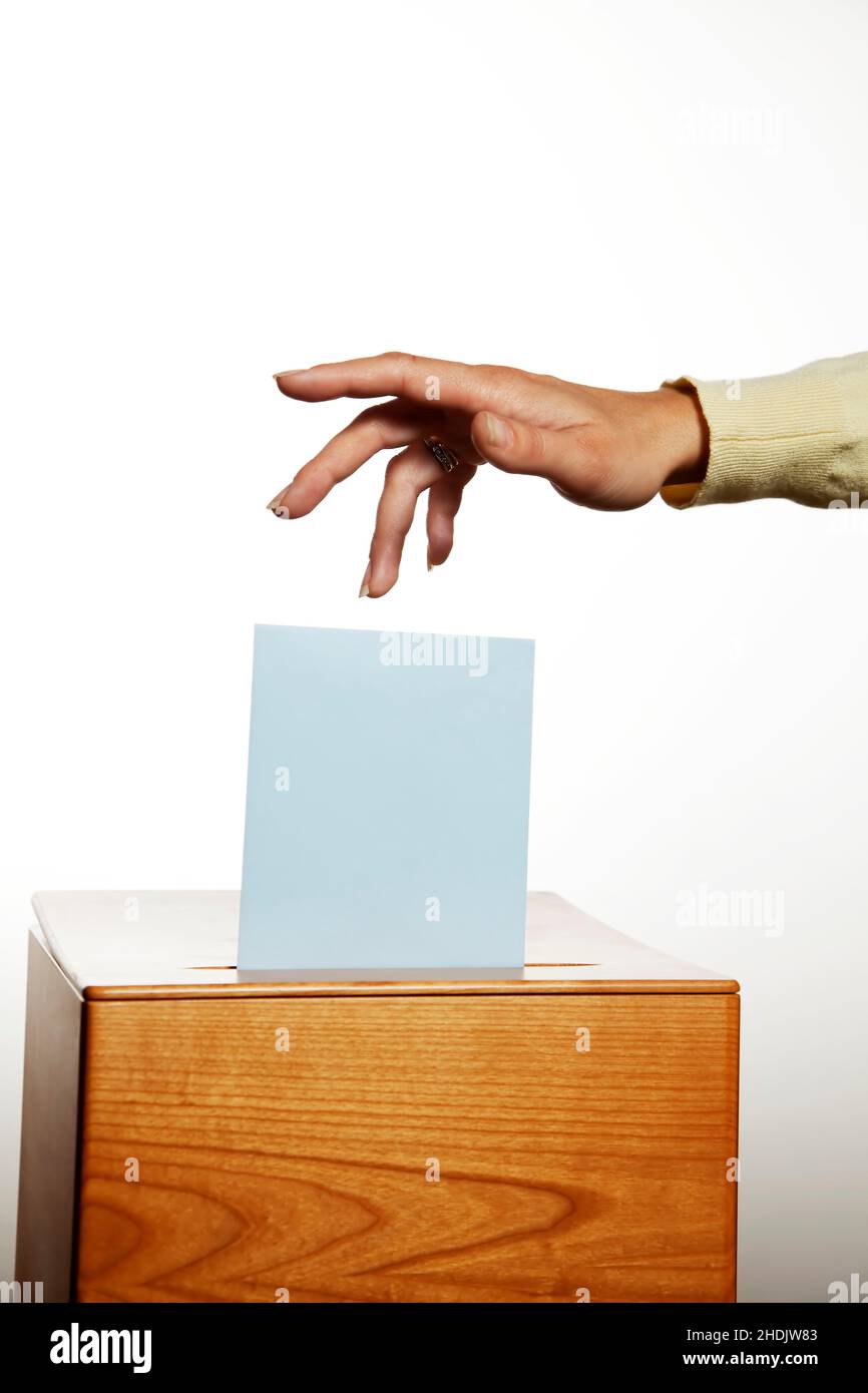 choose, ballot, throwing, chooses, ballots Stock Photo