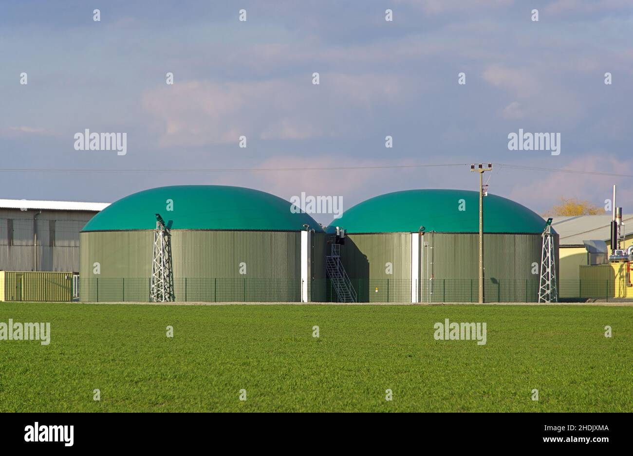 biogas plant, renewable energy, biogas plants, renewable energies Stock Photo