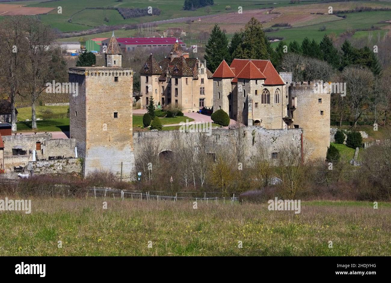 Chateau de Couches Burgundy France Stock Photo - Alamy
