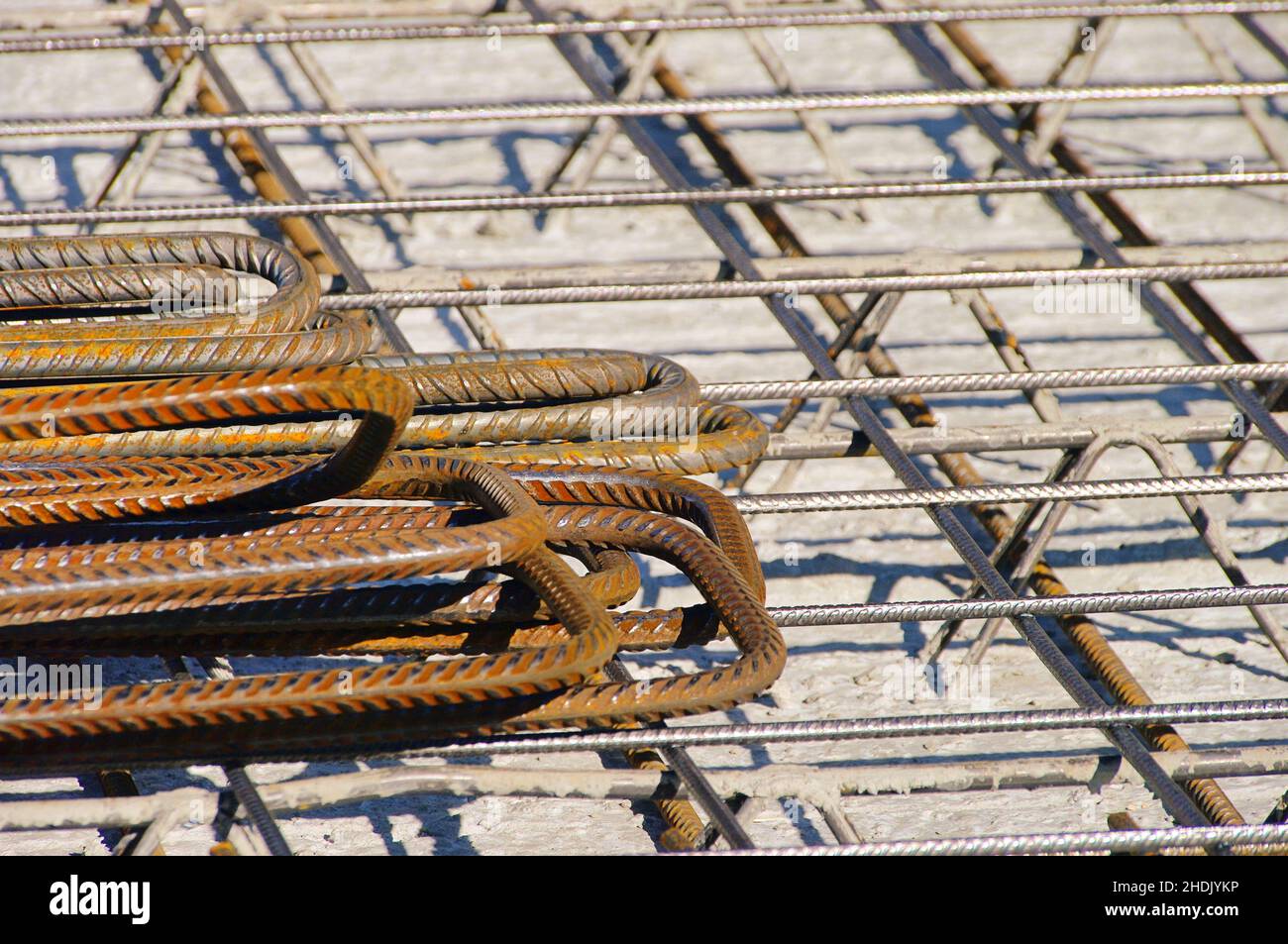 structural steel, concrete reinforcement, steel grid, reinforcement
