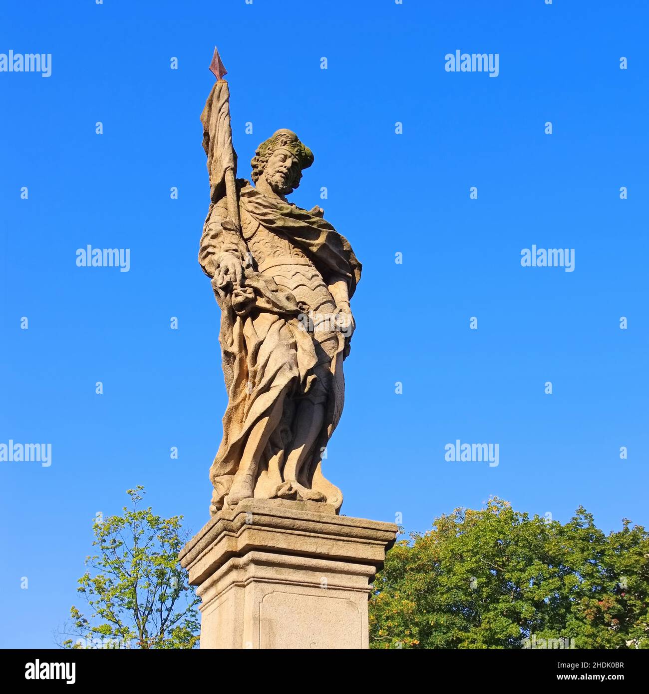 statue, glatz, wenzel von böhmen, statues Stock Photo