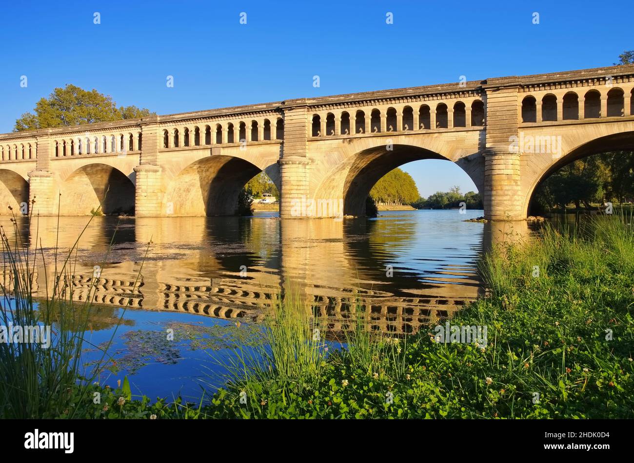 bridge, béziers, bridges Stock Photo