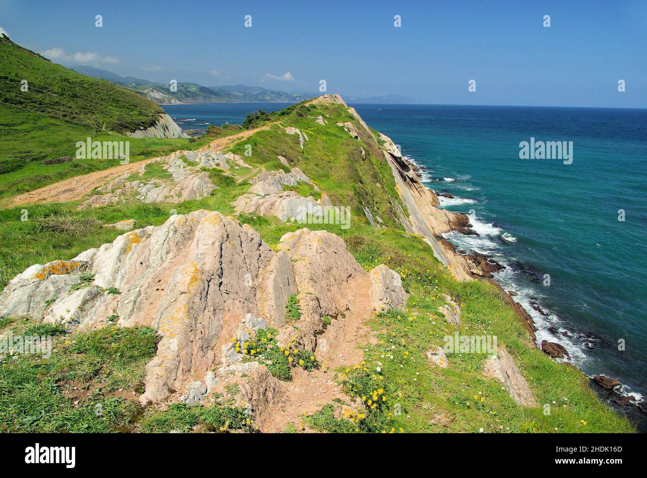 basque provinces, cliff, costa vasca, cliffs, costa vascas Stock Photo