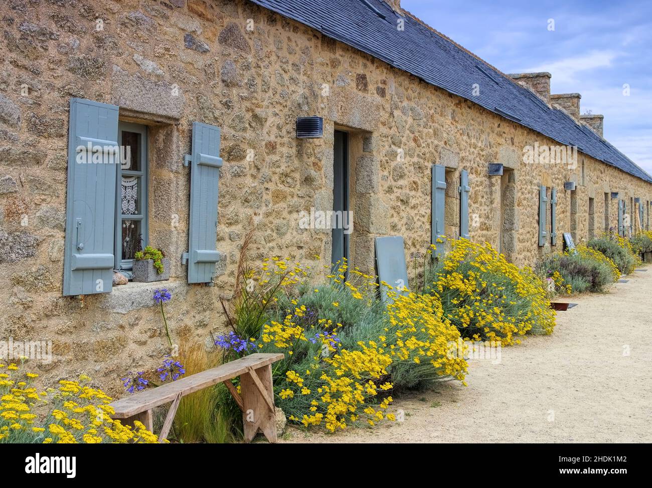 brittany, cottage, meneham, brittanies, cottages Stock Photo Alamy