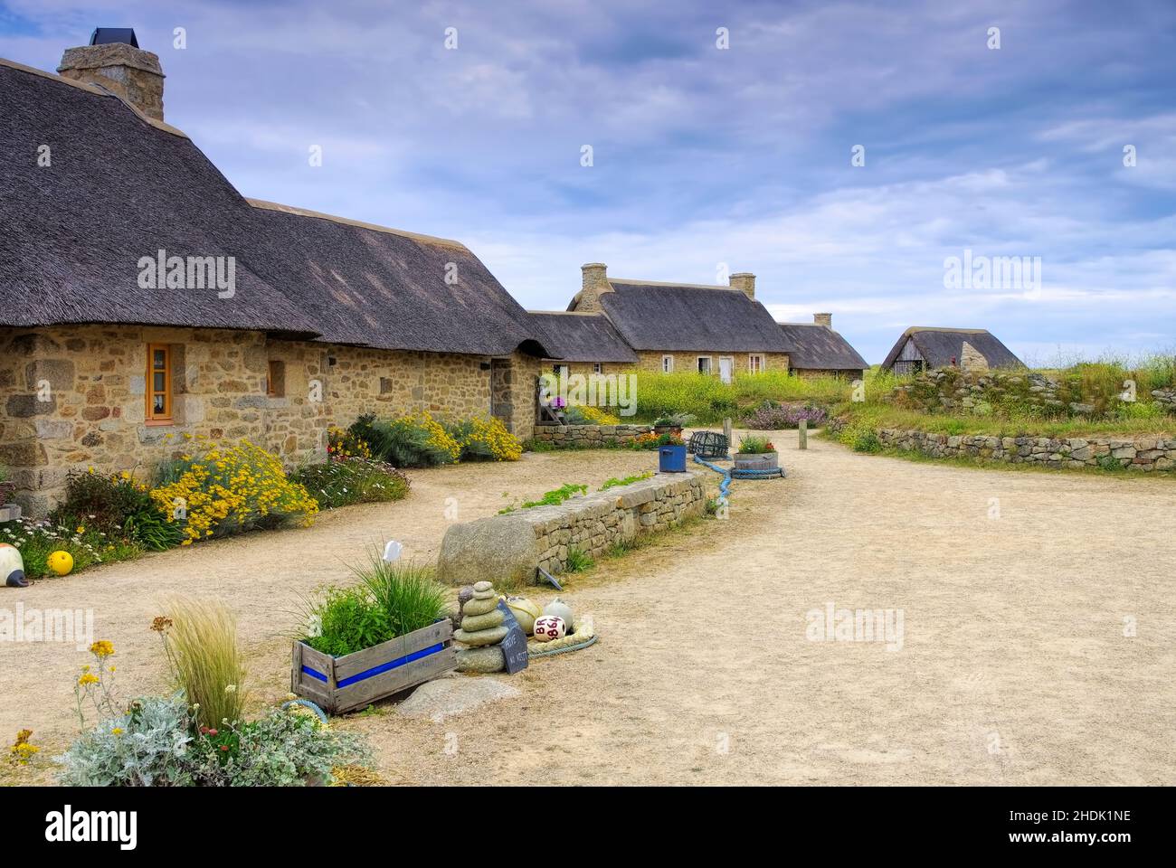 brittany, cottage, meneham, brittanies, cottages Stock Photo Alamy