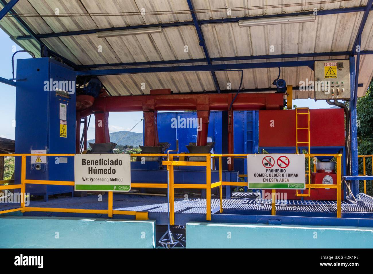 JARABACOA, DOMINICAN REPUBLIC DECEMBER 10, 2018 Equipment of Cafe