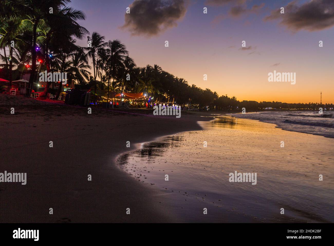 Night view of Cabarete beach, Dominican Republic Stock Photo Alamy