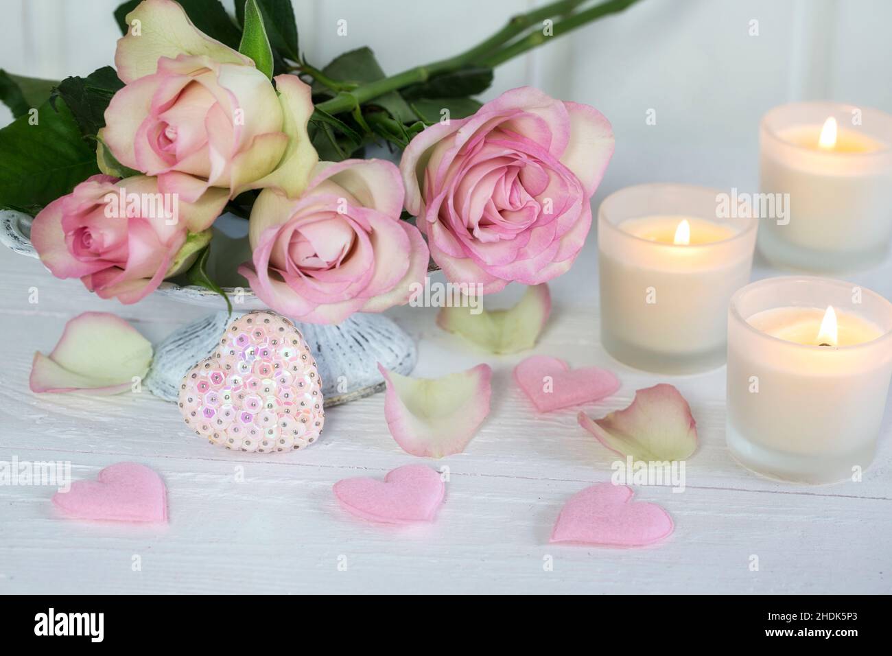 candle, romantic, rose petals, candles, romantics, rose petal Stock Photo Alamy