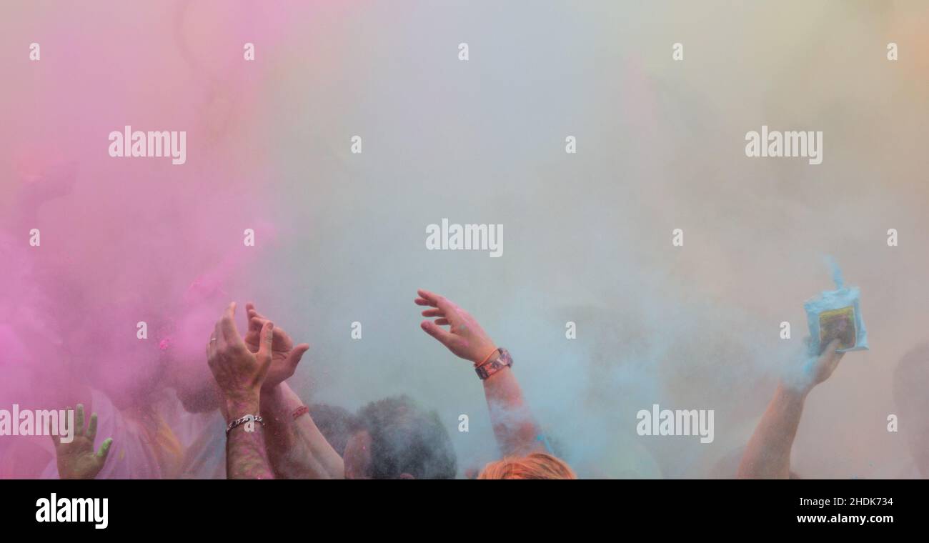 Color Run -It's fantastic marathon Stock Photo - Alamy