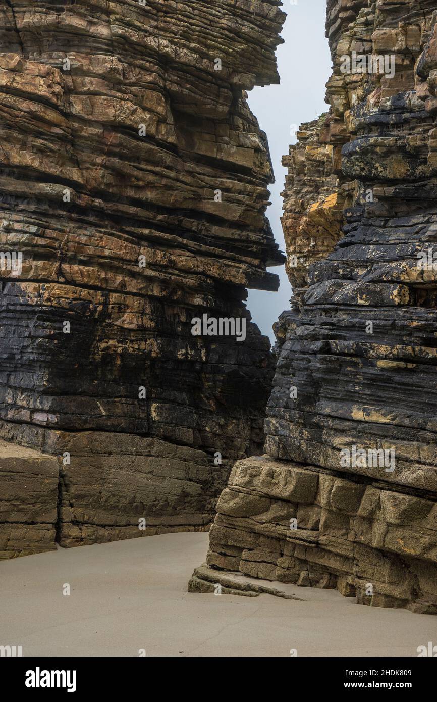 Estribela Rocks rock formation, galicia, rock formations, galicias Stock Photo - Alamy