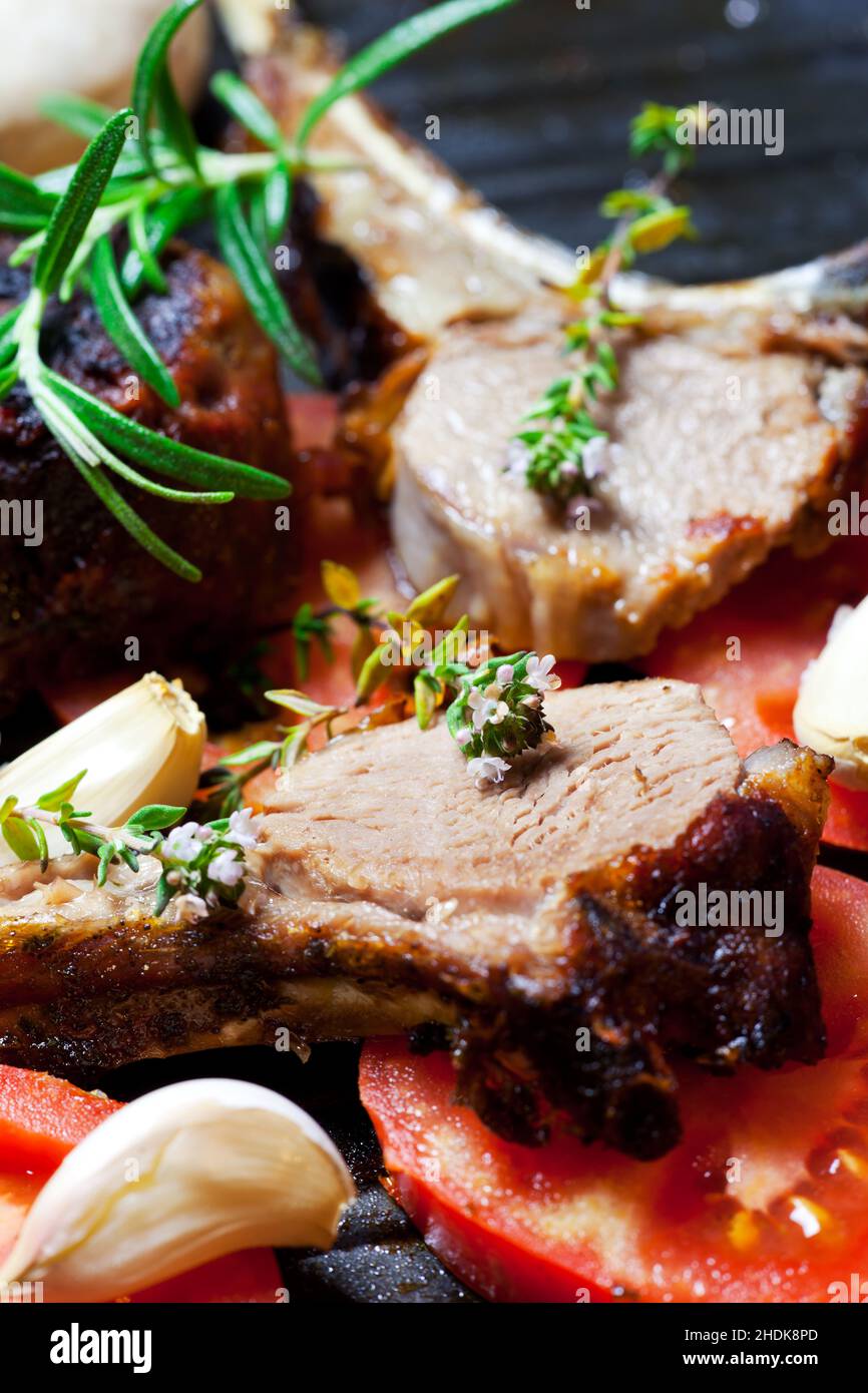 lamb chop, lamb chops Stock Photo - Alamy