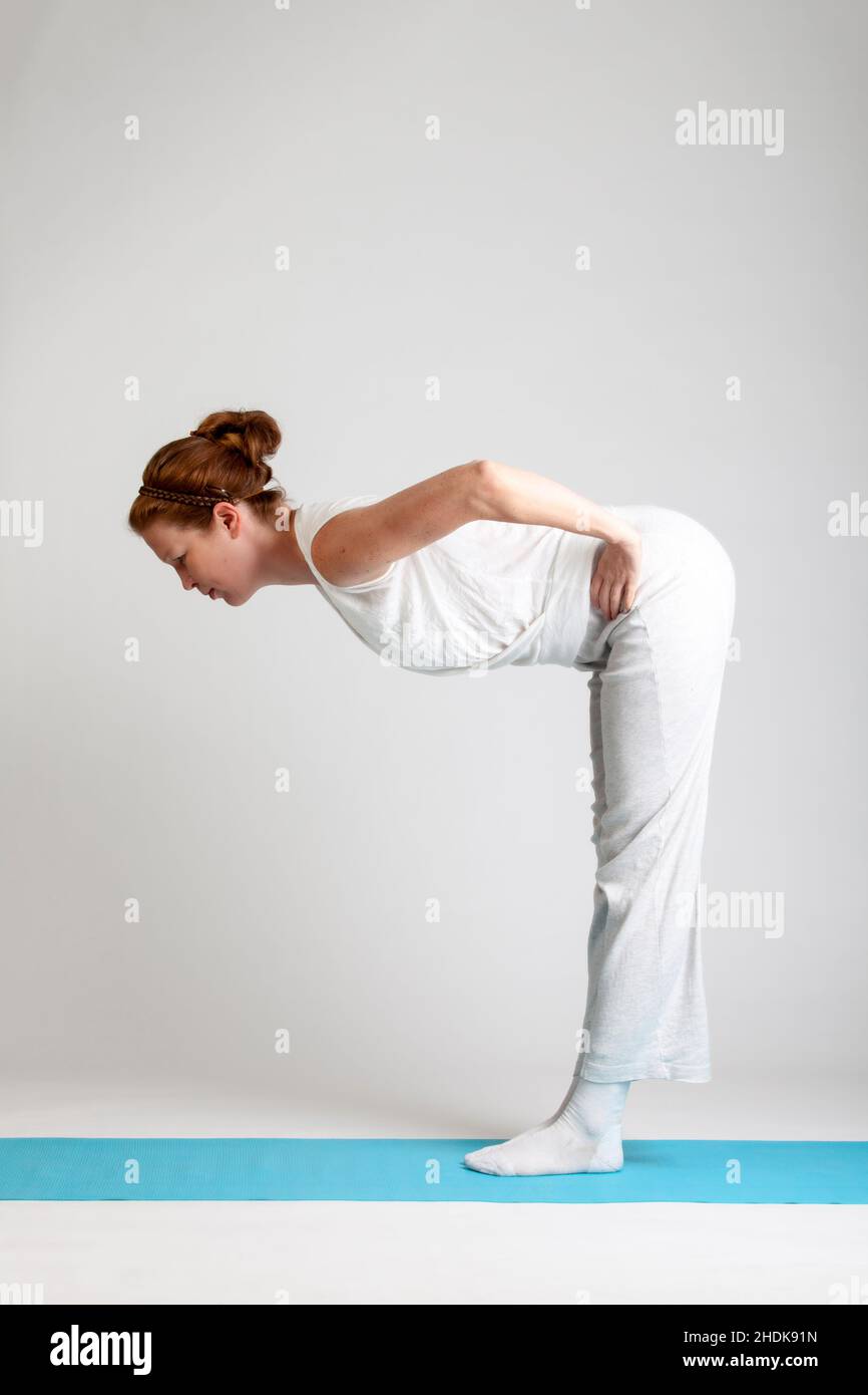 yoga, posture, triceps working, yogas, postures Stock Photo