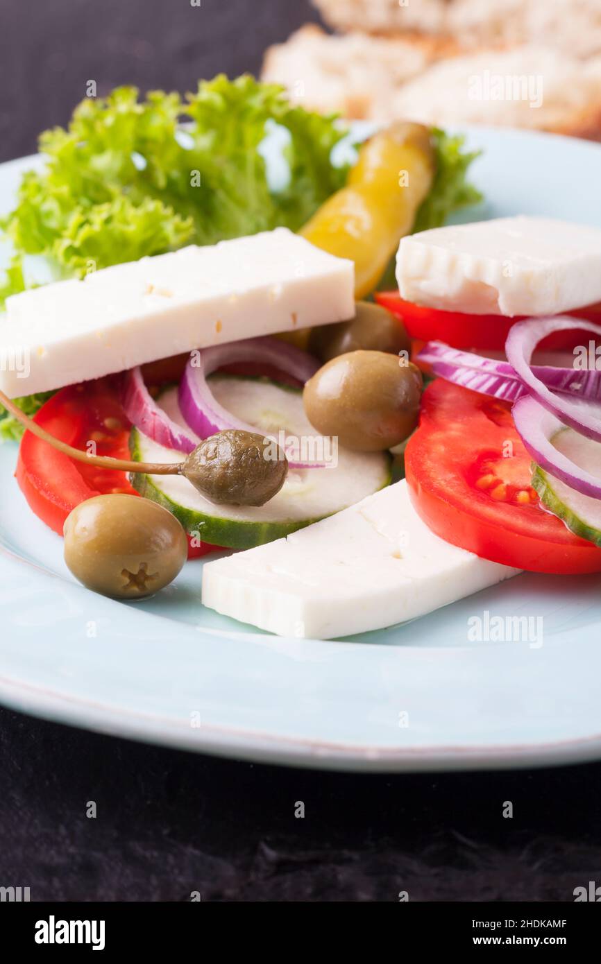 greek salad, feta cheese, greek salads, feta cheeses Stock Photo Alamy