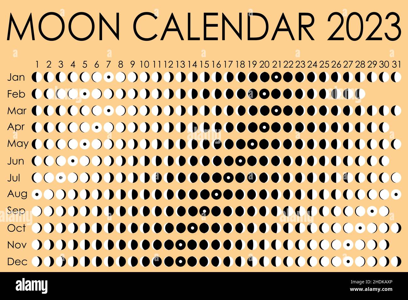2023 Moon Calendar Astrological Calendar Design Planner Place For 