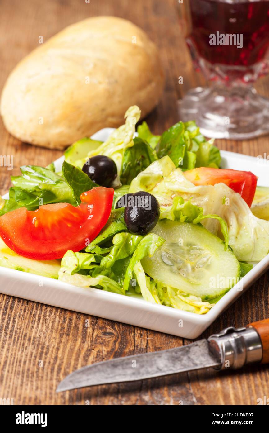 greek salad, side dish, greek salads, side dishs Stock Photo Alamy