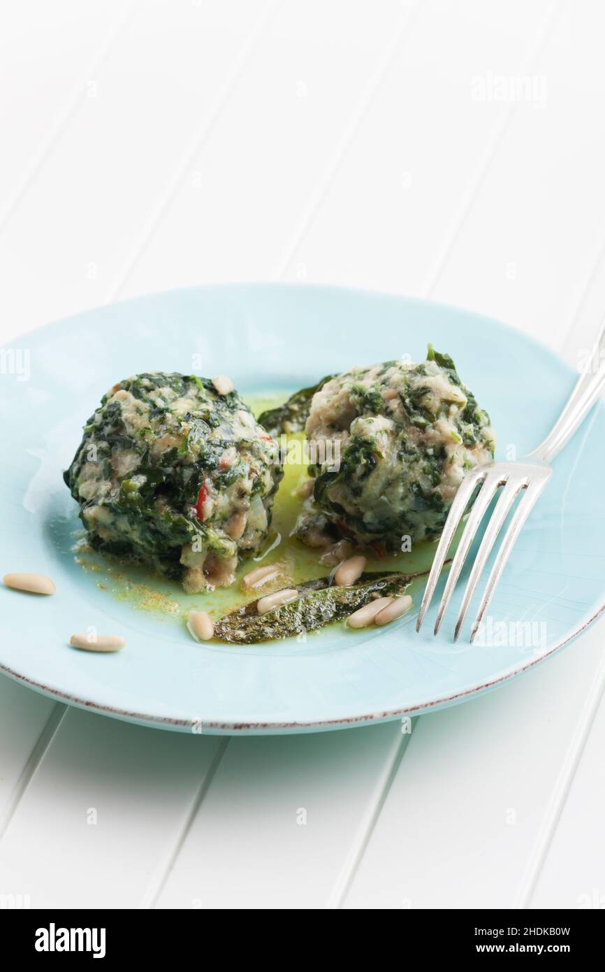 dumplings, strangolapreti, dumpling Stock Photo