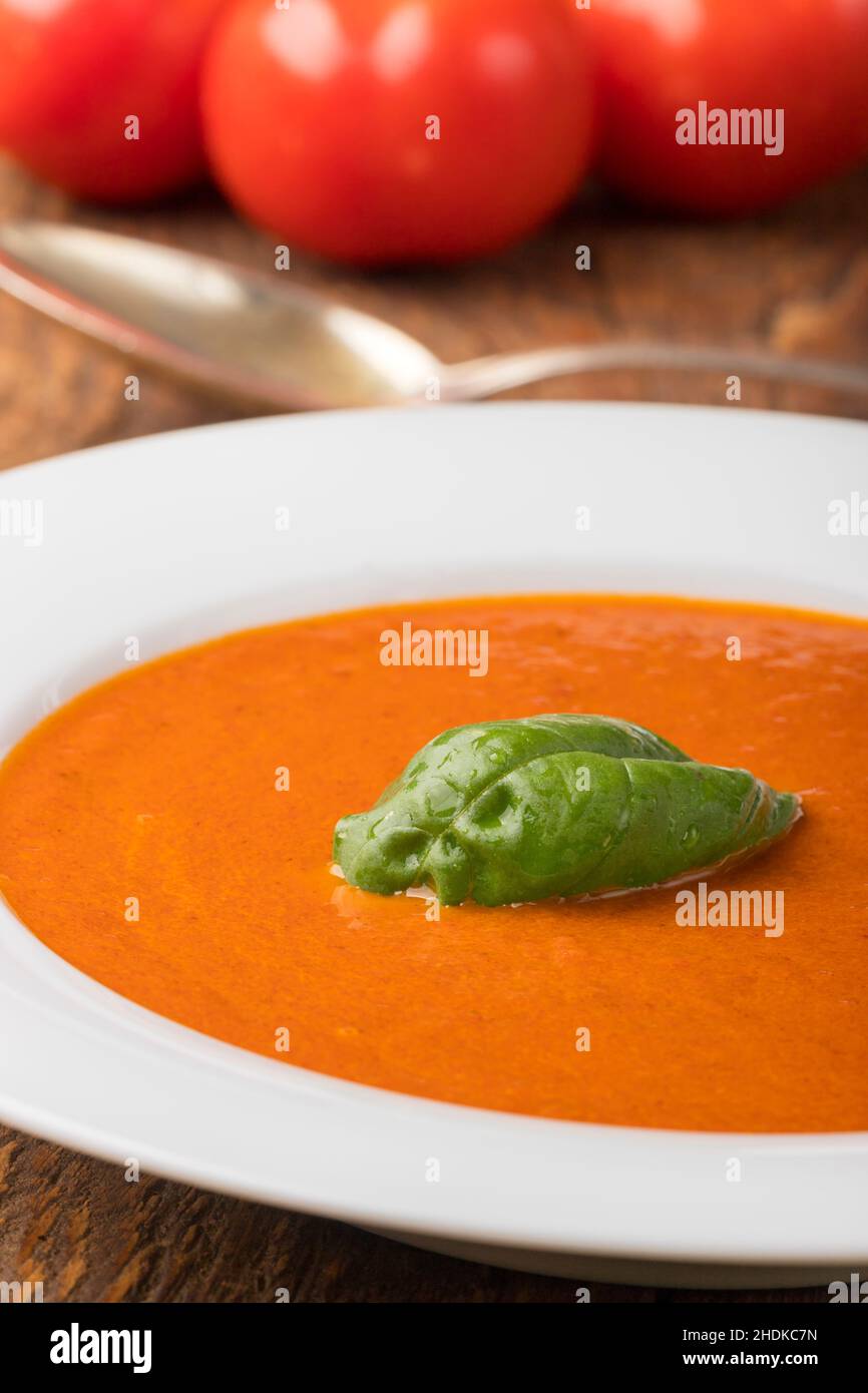 tomato soup, cream soup, tomato soups, cream soups Stock Photo