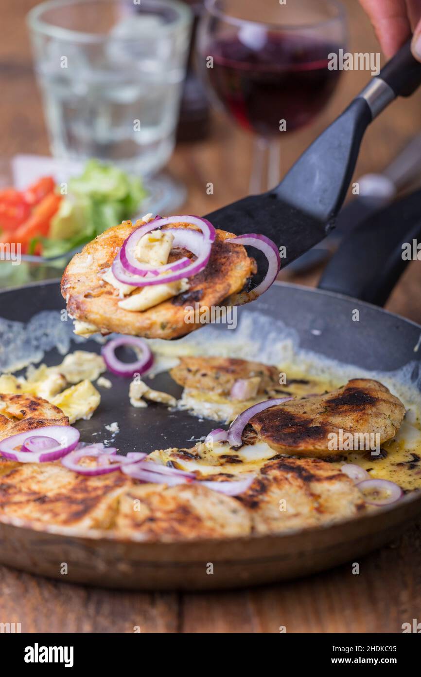 bread dumpling, roasted potato dumpling Stock Photo Alamy