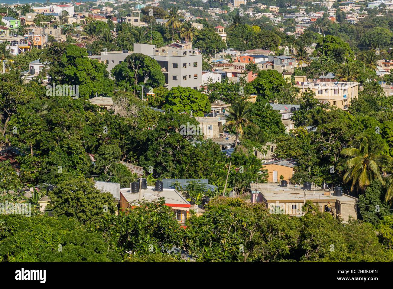 Aerial view of Puerto Plata, Dominican Republic Stock Photo Alamy