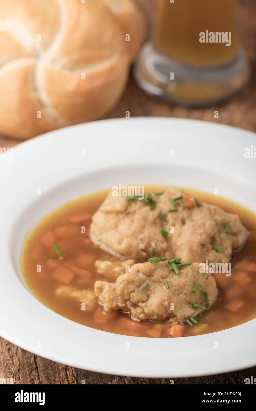 semolina dumpling soup Stock Photo