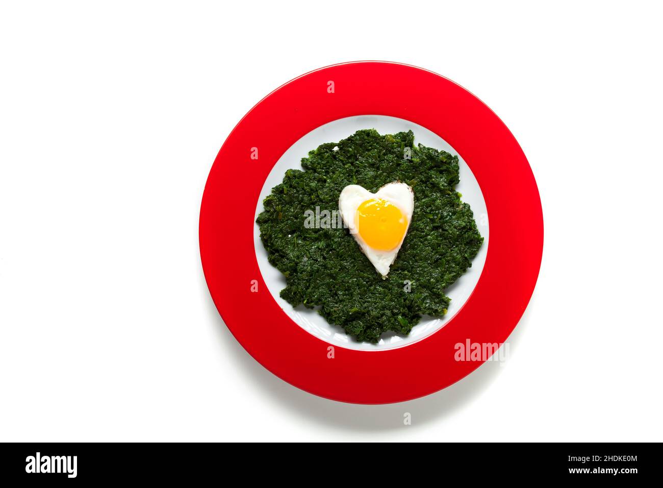 fried egg, spinach, favorite dish, fried eggs, spinac croutons, spinachs, favorite dishs Stock Photo
