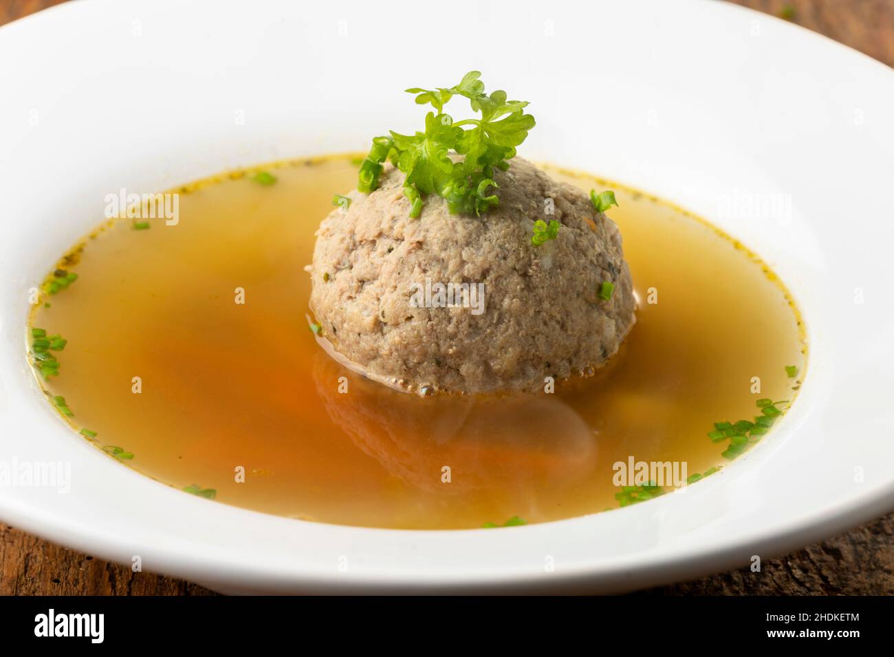 soup, liver dumpling, liver dumpling soup, soups Stock Photo
