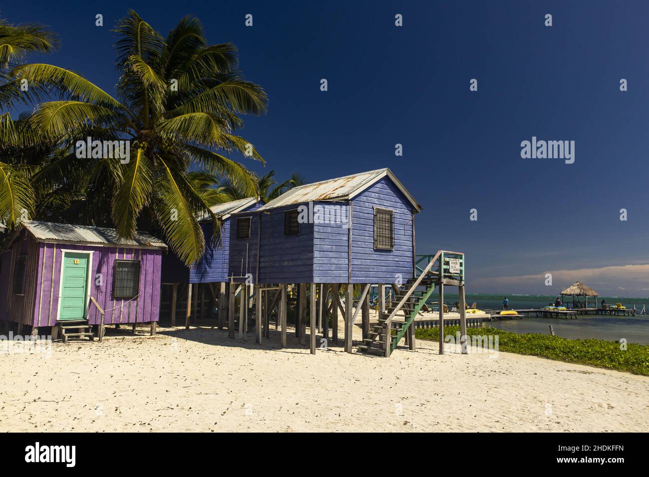 stilt house, caye caulker, houses Stock Photo Alamy
