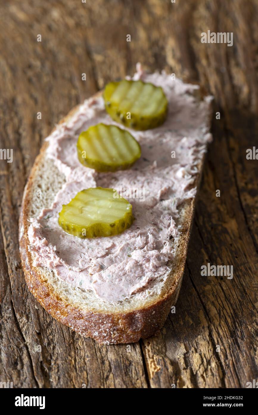 liverwurst bread, liverwurst breads Stock Photo Alamy