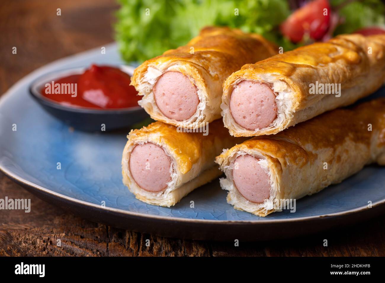 fast food, pigs in a blanket, sausage rolls, fastfood, pigs in a blankets, sausage roll Stock