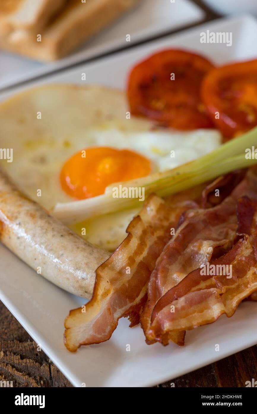 fried egg, bacon, baked beans, fried eggs, bacons Stock Photo Alamy